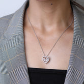 Dancing Heart Pendant with Link Chain